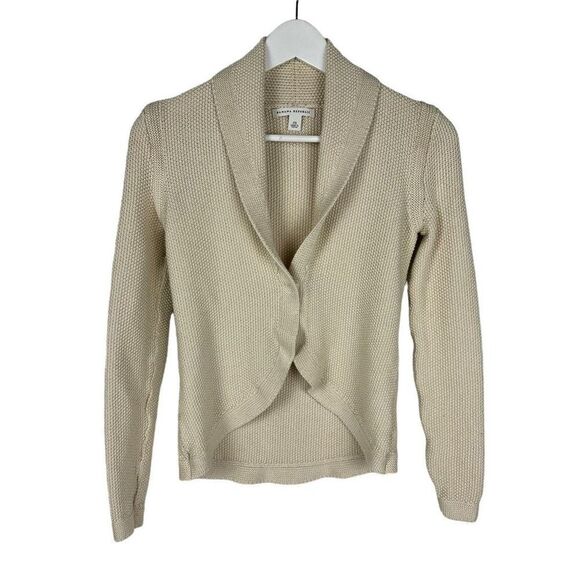 Banana Republic Snap Front Cream Sweater size Small - Picture 1 of 10